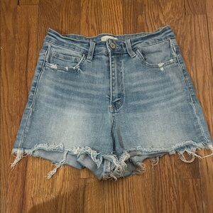 Altar'd State Denim Frayed Hem Shorts